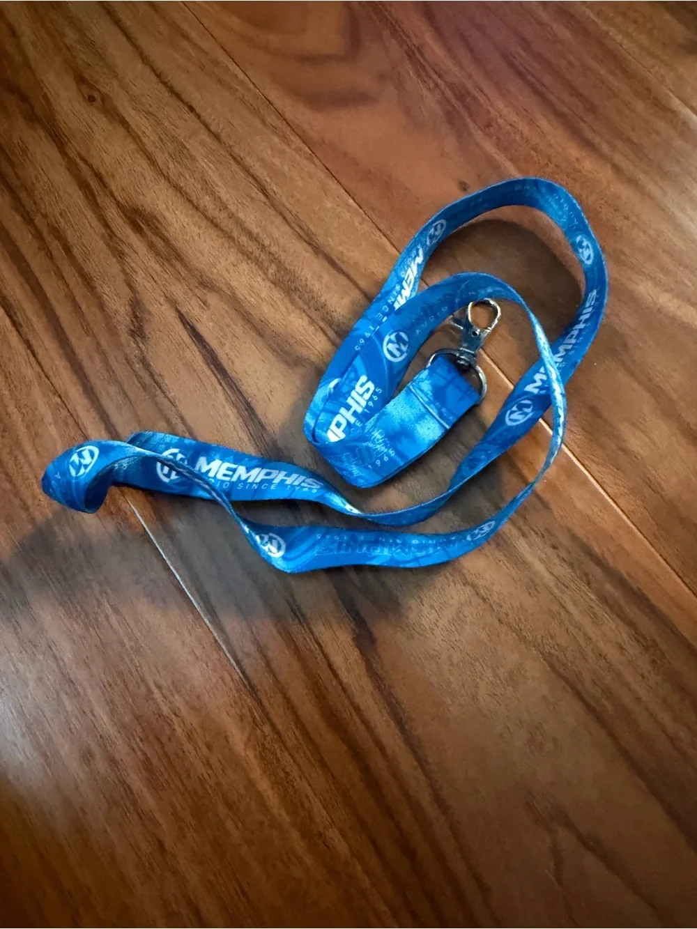 Memphis Blue Promo Lanyard with Metal Clip
